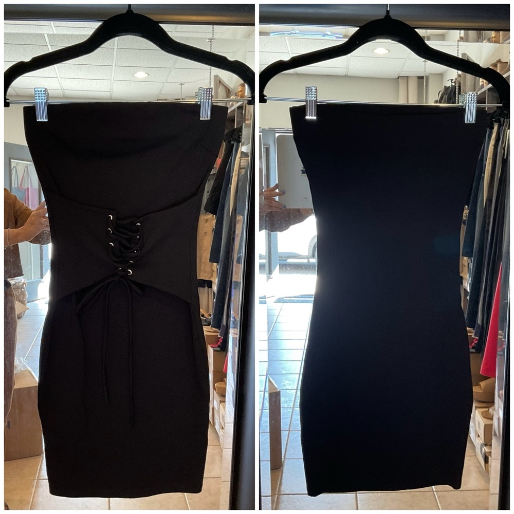 Elegant Black Strapless Dress